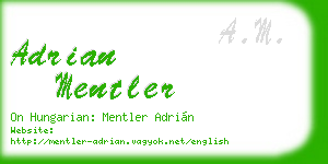 adrian mentler business card